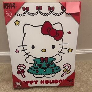 Hello Kitty Festive Wall Art - Red and Green